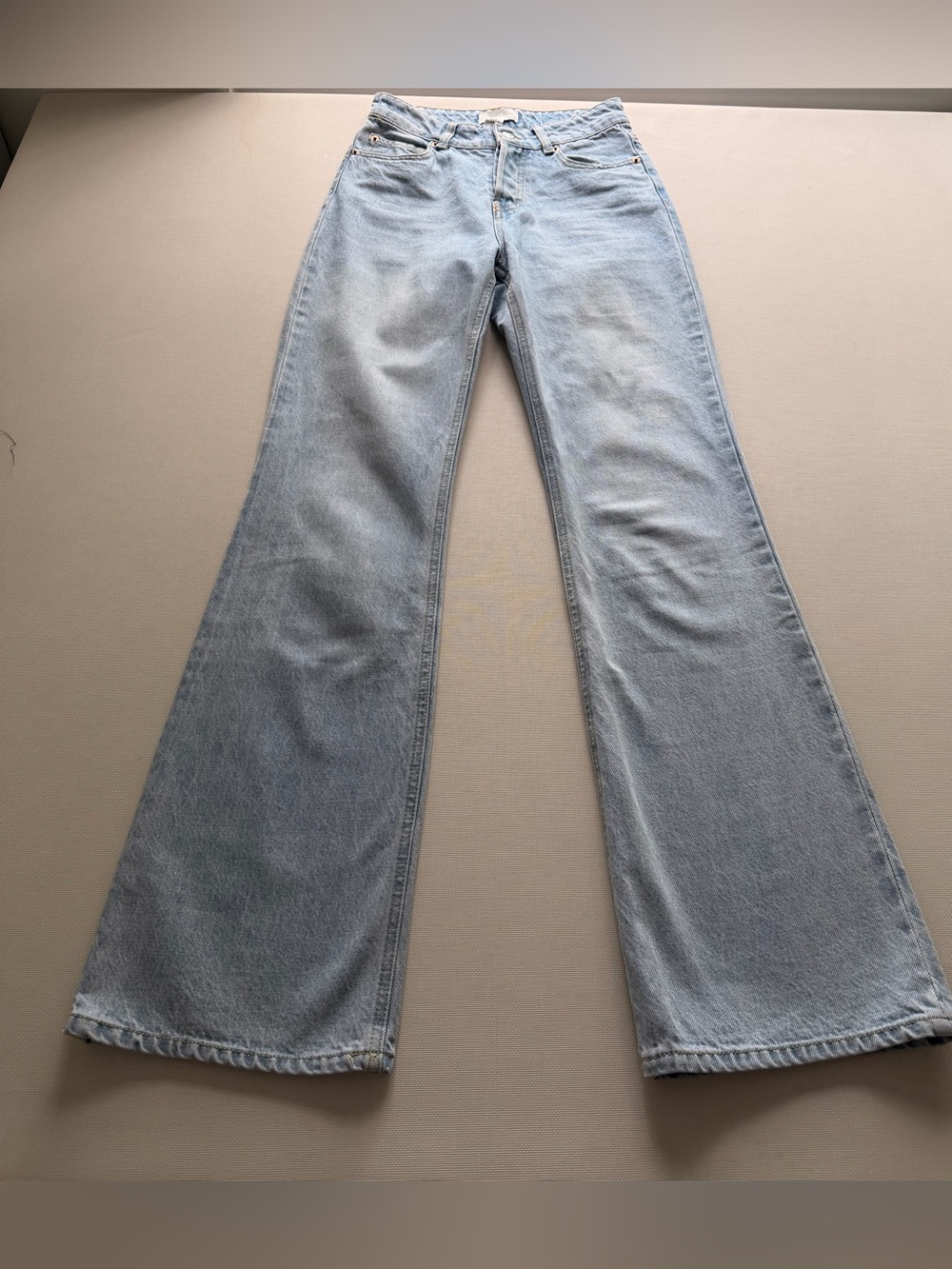 H&M Light Blue Flared Wide-Leg Jeans